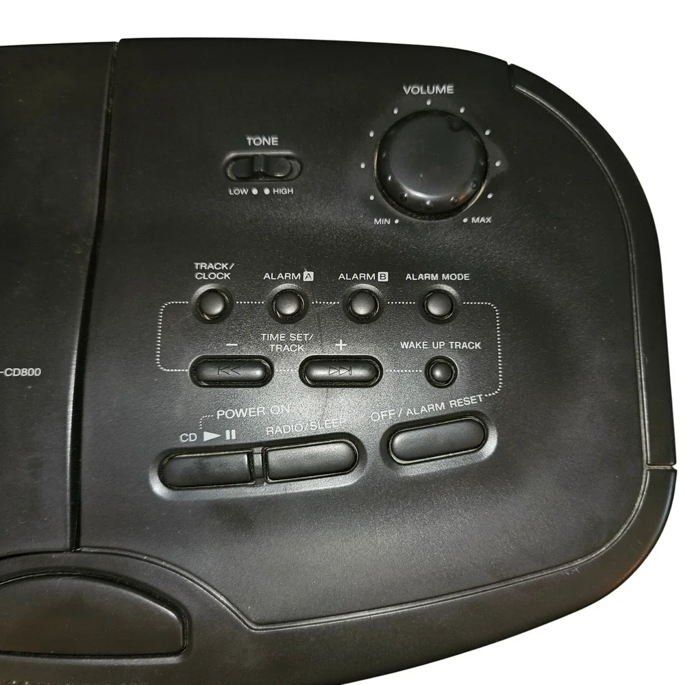 Sony‎ ICF-CD800 Dream Machine CD Clock Radio AM FM Dual Alarm Vintage 1994 Black